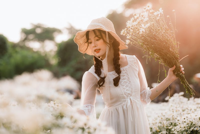 Woman wearing an elegant dress